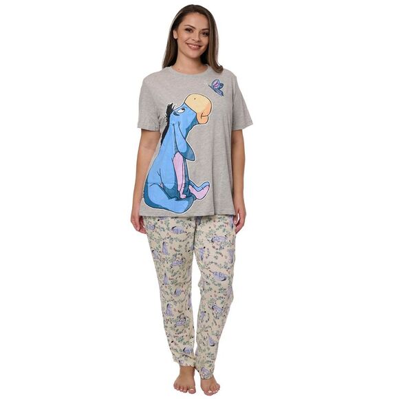 Women's Plus Disney Eeyore T-Shirt & Pajama Pants Size 2-Piece Set (4X Only) - Picture 1 of 8
